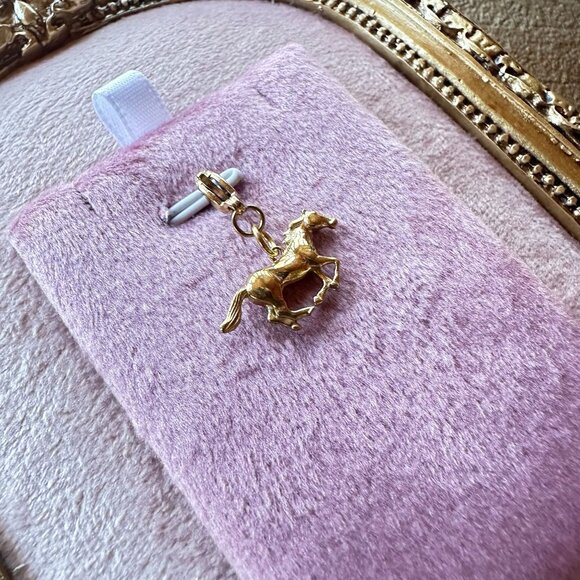 Horse Charm 18K PVD Gold Stainless Steel W/ Lobster Claw Clasp For Bracelets - Picture 5 of 14